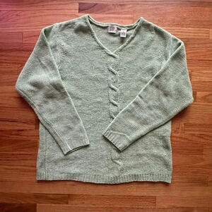 VINTAGE x GAP Womens‎ Mint Green Soft Cozy Sweater, 90s, Y2K l SIZE LARGE